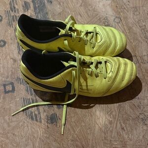 Nike Yellow and Black Soccer Cleats